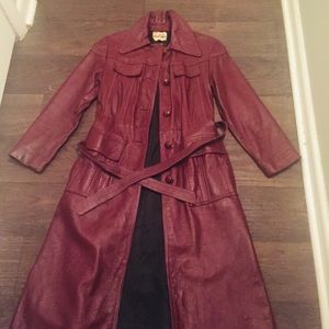 M.M. Cohn Vintage Leather, Belted Trench Coat